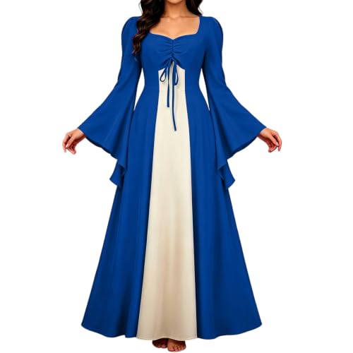 Vestido medieval de Halloween gótico vintage largo con cordones