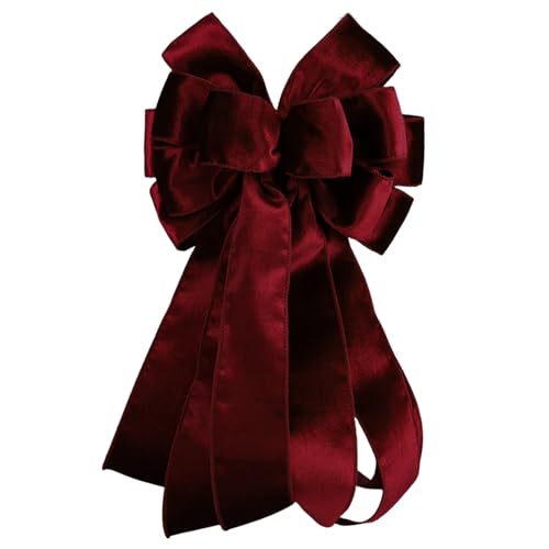 Ftuuo Large Burgundy Velvet Valentine's Day Wreath...