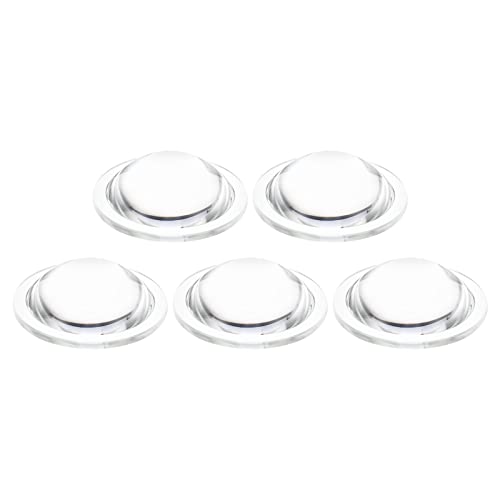 Lentille convexe plate PATIKIL 45mm en acrylique transparent pour lampe LED, lot de 5