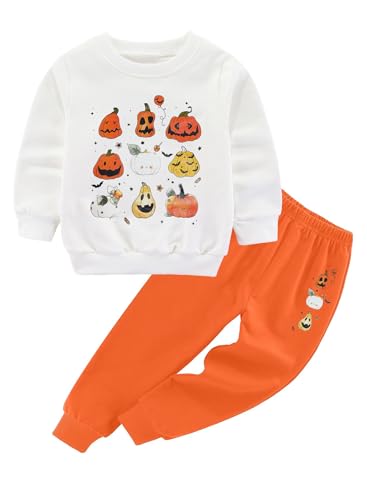 Cute Toddler Girls Sweatsuit - Casual Heart Print Child Clothes, Long Sweatshirt and Sweatpants Fall Winter Outfit