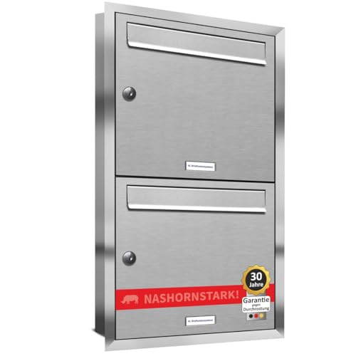 AL Briefkastensysteme, 2er Unterputzbriefkasten, Doppel-Briefkasten...