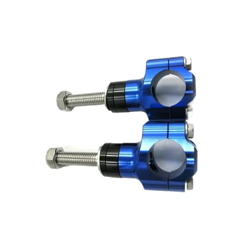 Colliers de serrage guidon 28 mm bleu en aluminium usiné CNC haute résistance pour moto