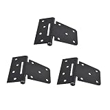 3pcs Door Hinges Black Carbon Steel for Gates T Shape