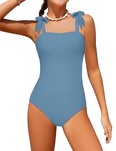 Image of Girls Swimsuit One Piece Casual Color-Block Adjustable Straps Girls Bathing Suit Swimwear 9-16T