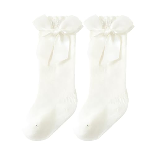 Image of SYGA Baby Long Socks Cotton, Over The Knee, No Tightness, High-Top, Bow Pattern