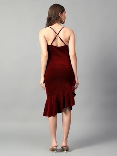 Image of KOTTY Women's Flowy Midi Round Neck Plus Size Dress