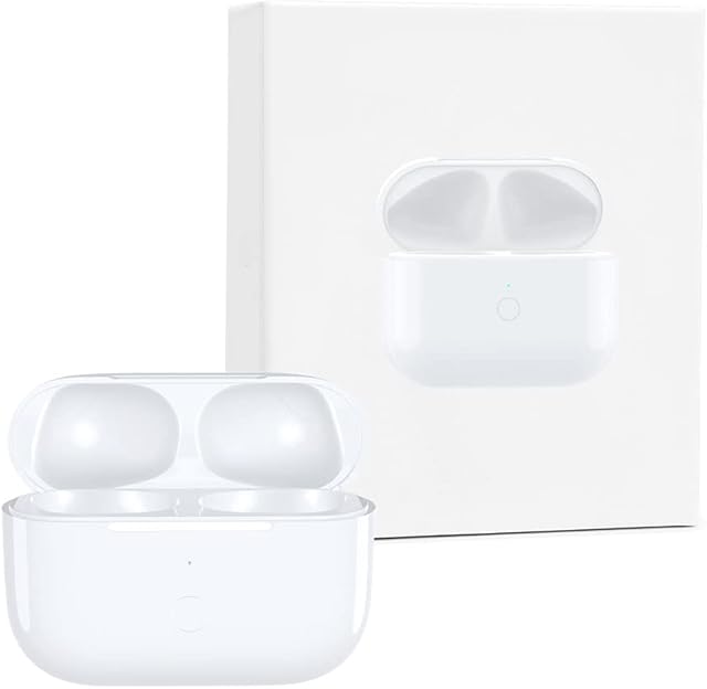 Airpod Replacement Case Compatible for AirPods Pro, Airpods Charger Case with Bluetooth Button for Pairing, Replacement Airpod Charging Case(No Earbuds)