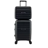 MODELISA - Maleta Pequeña con Neceser De Viaje Cabina con 4 Ruedas Giratorias Rígida Equipaje Expandible Polipropileno 18'' 52, XS+Neceser)