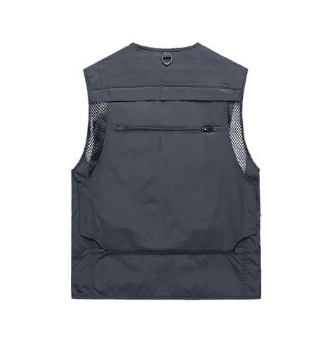 Men's Casual Lightweight Outdoor Fishing Work Safari Travel Photo Cargo Vest Jacket Multi Pockets2