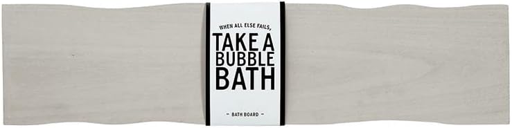 Bella Sleep + Spa Bathtub Tray Paulownia Wood Bath Board, 32-Inches, Grey
