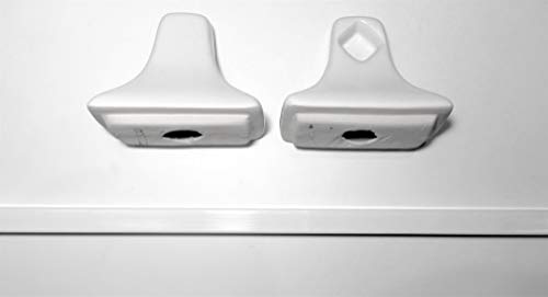 Squarefeet Depot TWELBAR24WT 24 Inch Towel Bar White Glazed Ceramic Tub Shower Bath Accessories Wall Bath thumb #2
