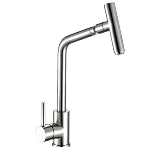 Robinet de cuisine en acier inoxydable 304 mitigeur brossé durable