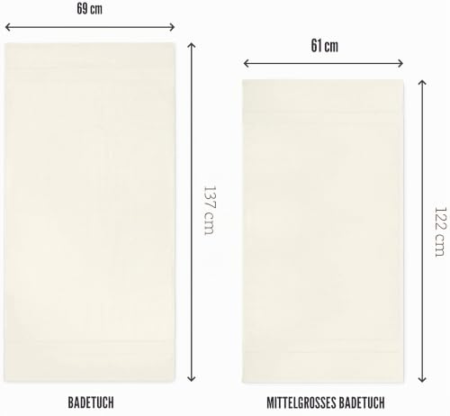 Utopia Towels [6er-Pack Badetuch-Set, 100% ringgesponnene Baumwolle (61x122 cm) mittelleicht und stark saugfähig… – Ansicht 2