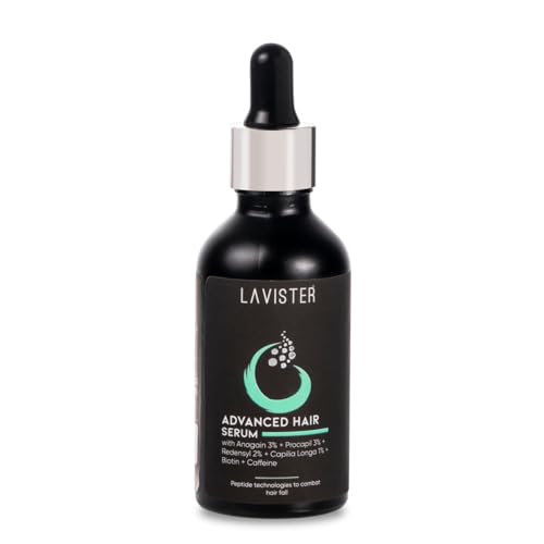 Lavister Advanced Hair Growth Serum| 3% Anagain + 3% Procapil + 2% Redensyl + 1% Capilia Longa, Biotin & Caffeine | For Men & Women | Strenghtens Weak Hair 50ml
