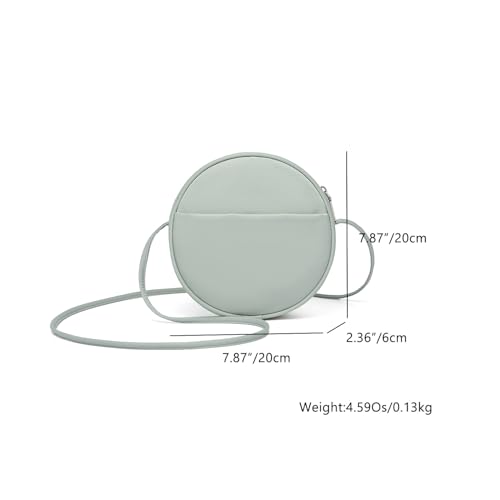Image of Circle Crossbody Bag for Women NYLON Circle Purse with Zipper Adjustable Knot Shoulder Straps