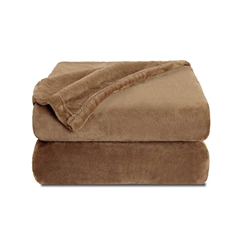 Image of NANPIPER Fleece Blankets, Super Soft Flannel Fuzzy Blanket for Couch, Luxury Cozy Lightweight Microfiber Dog Blanket-Throw Size,Coffee Brown