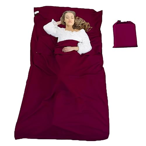 Sleeping Bag Liner Portable Travel Sleeping Sack Sheets Lightweight and Compact Camping Sheets for Adults Comfortable Liners for Traveling Hotel Camping Picnic Hostels Backpacking