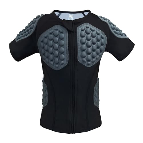 Hotfiary Youth Boys Padded Protective Compression Shirt and Short Set for Football Paintball Baseball Softball Lacrosse