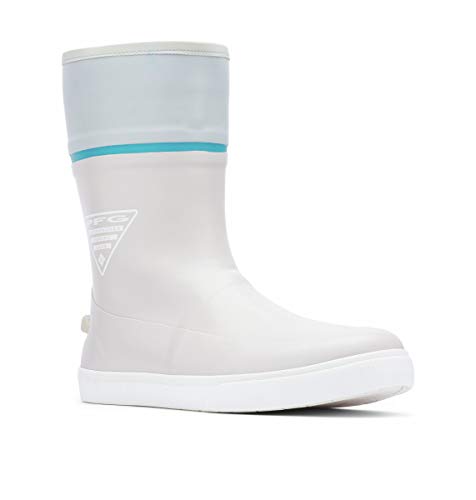Columbia PFG Men's Dorado LITUP 10 PFG Rain Boot, Silver Grey/Blue chill, 13