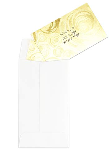 500 Guardian #5-1/2 Paper Coin Envelopes - Blank Small Envelopes For Coins, Receipts, Stamps, Small Parts Storage, & More – 3-1/8” X 5-1/2” Cash Envelopes – Gummed Flap Gift Card Holder Envelopes #TOP4
