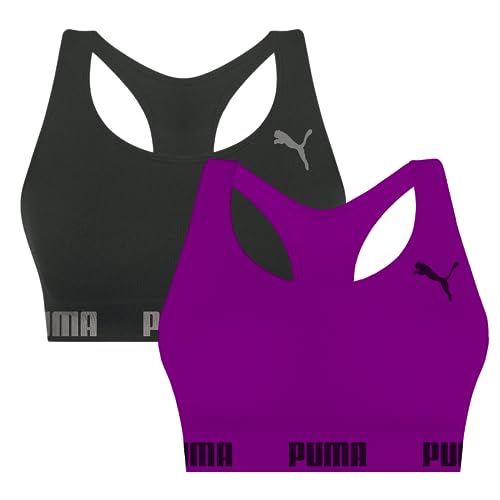 PUMA Kit 2 Tops Puma Nadador Sem Costura GG 1 Preto - 1 Orquídea