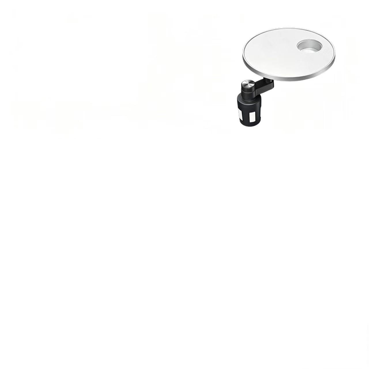 QIZUN Car Swivel Tray Table Suitable for Audi Q5 Sportback FY 2021-2024, Rotating Circular Desk Suspended Tea Board Cup Holder Driver Passenger Stand,White