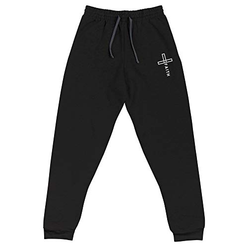Christian Cross Faith Jogging Pants Embroidered