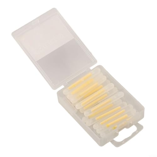 Gdfnmogo 15 varillas de luz fluorescente para pesca nocturna, 4,5 x 39 mm, para flotadores de pesca nocturna y puntas de caña, polipropileno verde y rojo (verde)