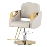 Fauteuil de barbier de salon pivotant à 360 degrés, fauteuil de coiffure hydraulique en ...