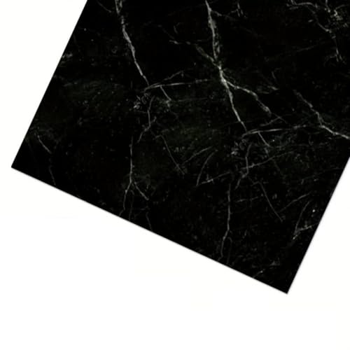 PVC Bodenbelag Selbstklebend, Vinylboden Wasserfest Rutschfest, Vinyl Laminat Rutschfeste Dekor, 30cm x 30cm, / 5 Fliesen - Schwarz Marmor | INSTALAY PVC Bodenbelag Selbstklebend, Vinylboden Wasserfest Rutschfest, Vinyl Laminat Rutschfeste Dekor, 30cm x 30cm, / 5 Fliesen - Schwarz Marmor | INSTALAY