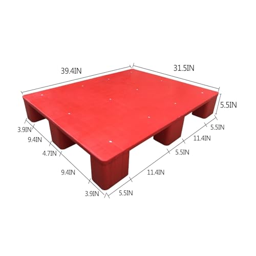 DurabLogistics Palette en plastique étanche avec barrière anti-humidité Noir 100 x 80 x 14 cm