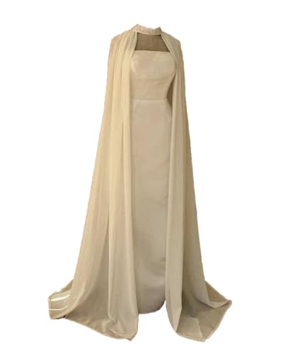 Cape de mariée avec diamant long voile mousseline de soie pour demoiselle d'honneur