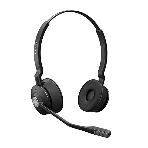 Preisvergleich Produktbild Jabra Engage 55 schnurloses Stereo-Ersatz-Headset - Mikrofon mit Geräuschunterdrückung, Gehörschutz - Schwarz