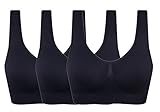 ohlyah Women's Sports Bra Seamless Comfort Yoga Bras with Removable Pads 3H M