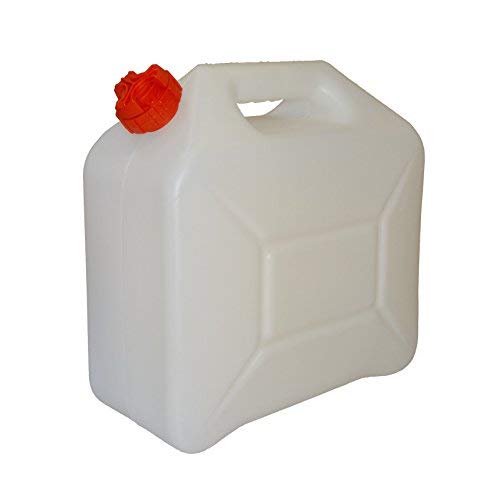 C.A.O. - Jerricans Alimentaire 10 litres en Polyéthylène Alimentaire - Longueur 32 cm - Largeur 14 cm - Hauteur 32 cm, Blanc