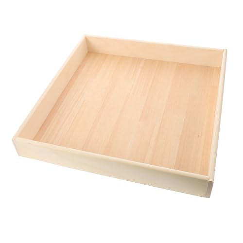 HONMEET Bandeja de Arena de Madera para Arenero Cuadrado Juguetes Divertidos para Actividades Interiores y Exteriores Material Seguro y Resistente para Sensorial Infantil