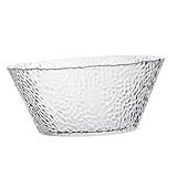 COLLBATH 透明ガラスサラダボウル 不規則デザインのおしゃれなフルーツ デ