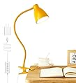 BOHON Clip on Light, 10W 38 LED Desk Lamp with Clamp, 5 Color 10 Brightness Auto Off Timer, Flexible Gooseneck Clip Lamp, Desk Lights for Office Home Bed Bedside Reading, Bright Yellow
