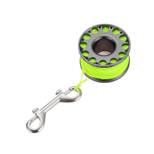 Fancyes Carretel de mergulho autônomo de 30 m, carretel de mergulho com carretel, carretel de linha