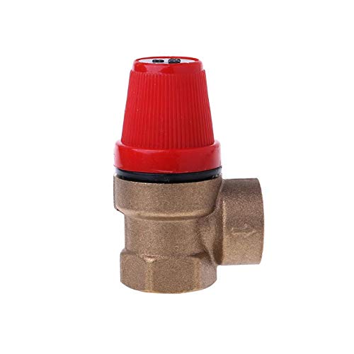 Soupape de sécurité en laiton de qualité, anti-fuites, (5 Bar 1/2 pouce mâle) pour chaudière, soupape de sécurité à ressort, soupape à membrane conçue pour les systèmes de chauffage fermés