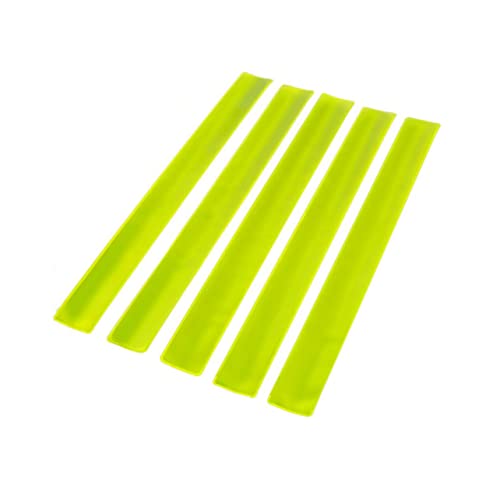 Abaodam 11Pcs Reflective Luminous Slap Bracelets for Night Running Safety High Visibility Wristbands Fluorescent Green for Events Concerts and Sports