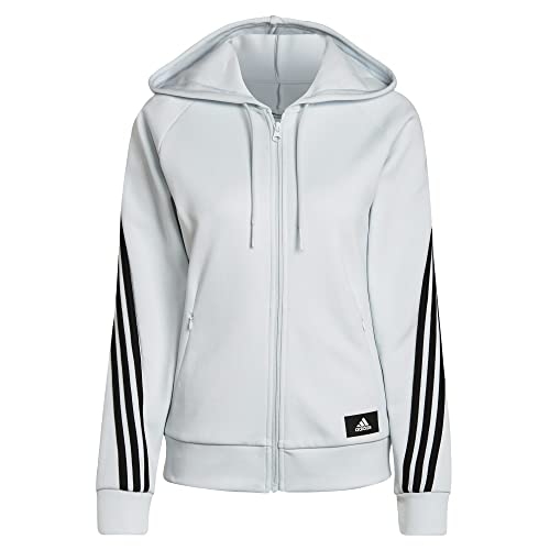 Sweat adidas W FI 3s Fz veste zippée à capuche femme noir coton