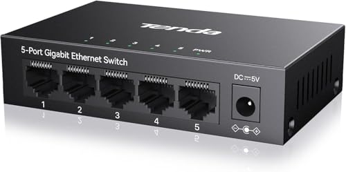 Tenda Commutateur Gigabit 5 Ports 10/100/1000Mbps 5 Ports Gigabit Ethernet Switch (TEG1005D)