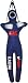 Classyak MMA Martial Arts Grappling Dummy Jiu Jitsu Punching Bag Blue with Hanging Strap - 70 inches