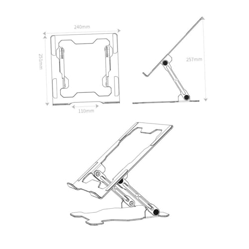 Soporte Ajustable de Aleación de Aluminio para Laptop MAGICLULU miniatura 4