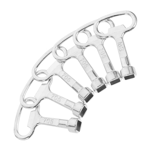 KOMBIUDA 6Pcs Square Key for Trash Bins Keys for Outdoor Waste Containers Compatible with Community Trash Bins Silver Finish