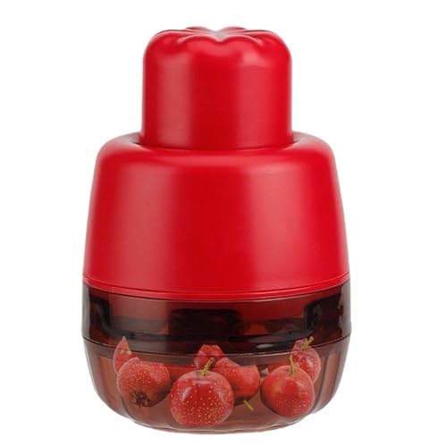 Cherry Pitter Multiple, tipo empuje, descorazonador de fechas rojas, con diseño de 7 agujeros, ergonómico y fácil de usar, 9,6 x 14,5 cm, rojo/naranja/amarillo, para dátiles, uvas, espino