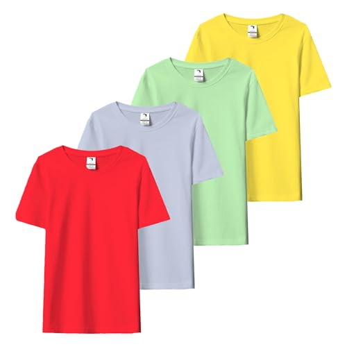 Uizuooy Kinder T Shirt 100% Baumwolle für Jungen und Mädchen mit...