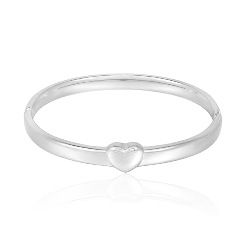 MILAKOO Heart Teardrop Stainless Steel Bangle Bracelet for Women Twist Eternity Love Chunky Cuff Valentine's Gifts