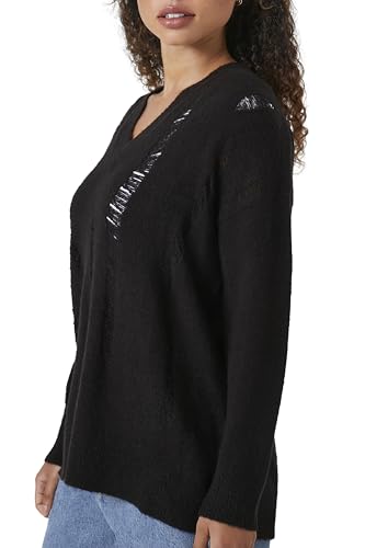 Forever 21 Women's Open-Knit V-Neck Sweater2